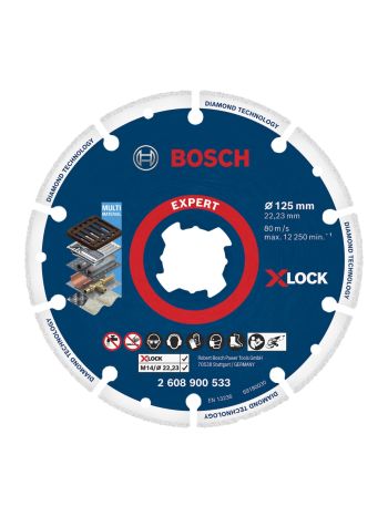 DISCO DE CORTE DIAMANTADO BOSCH EXPERT X-LOCK 125MM